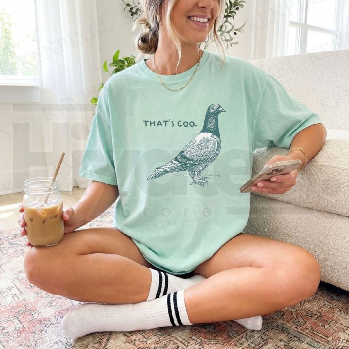Comfort Colors That's Coo Pigeon T-Shirt – Funny Bird Lover Graphic Tee - Hiyatee