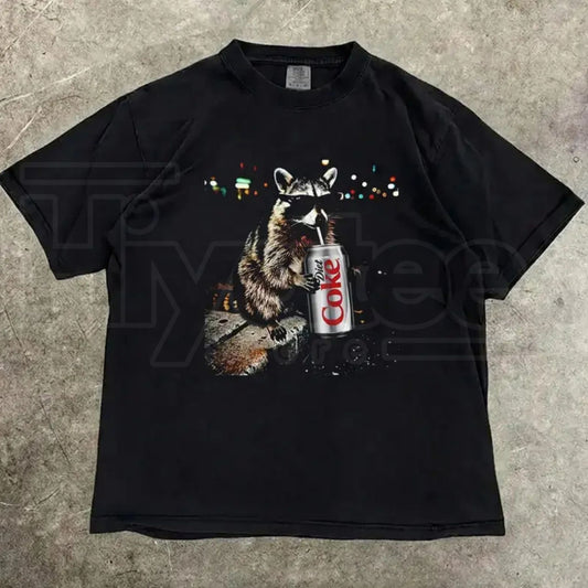 Comfort Colors® Three Raccoons Diet Coke Shirt – Funny Gen Z Dank Meme Streetwear Tee - Hiyatee