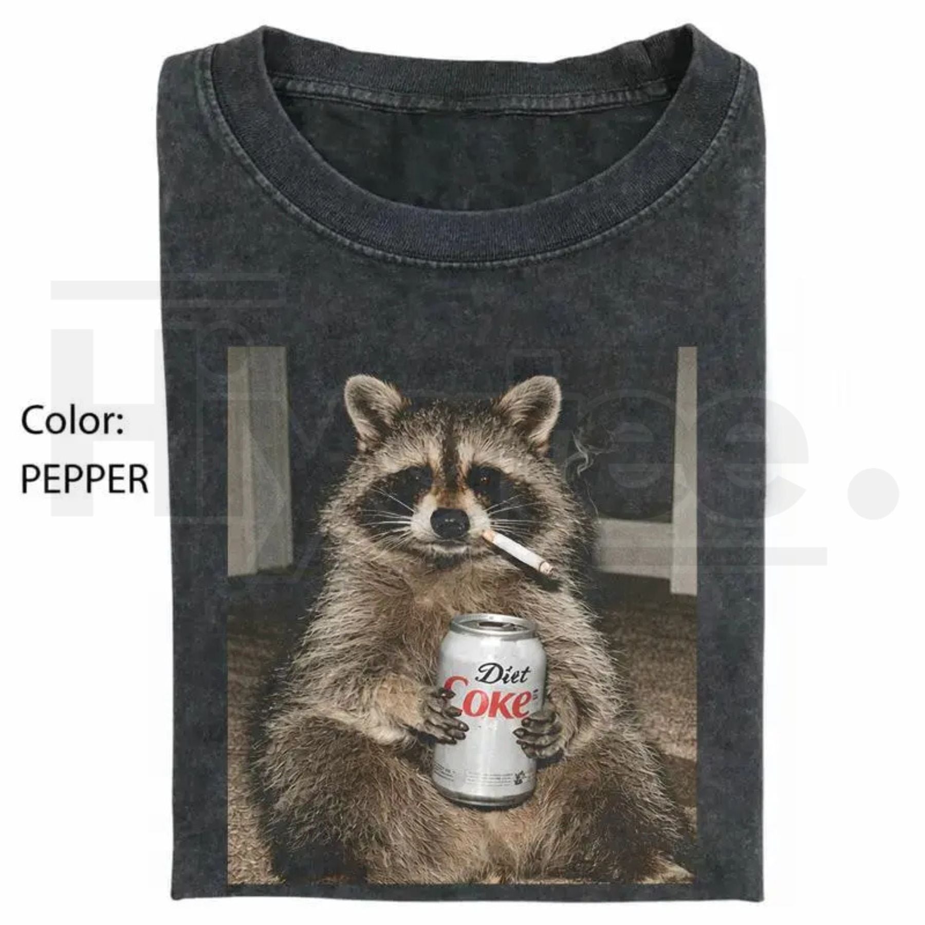Comfort Colors® Three Raccoons Diet Coke Smoking Shirt – Funny Gen Z Dank Meme Tee - Hiyatee