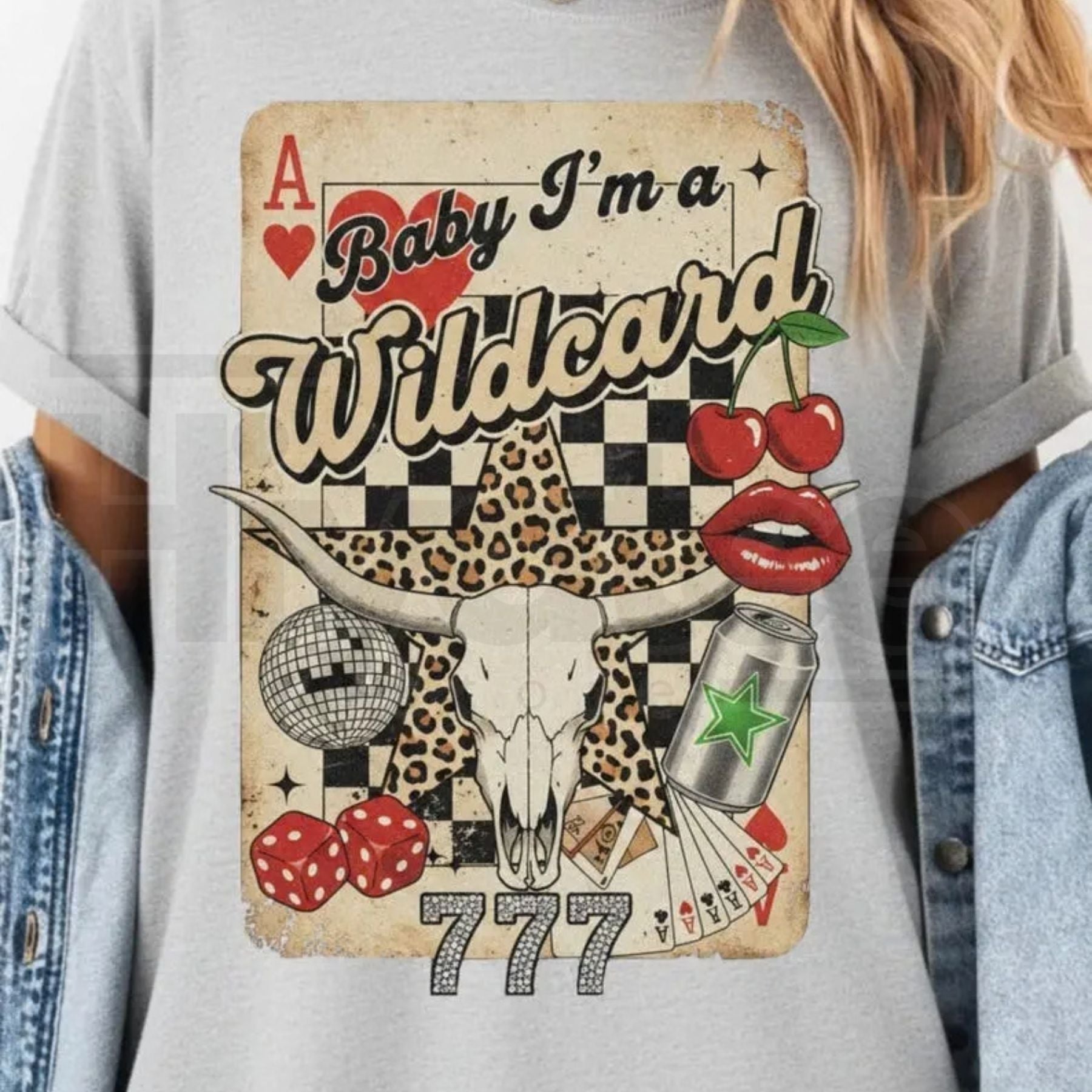 Comfort Colors® Trendy Cowgirl T-Shirt – Retro Wild Card Collage Tee, Wild West Graphic Quotes Country Shirt - Hiyatee