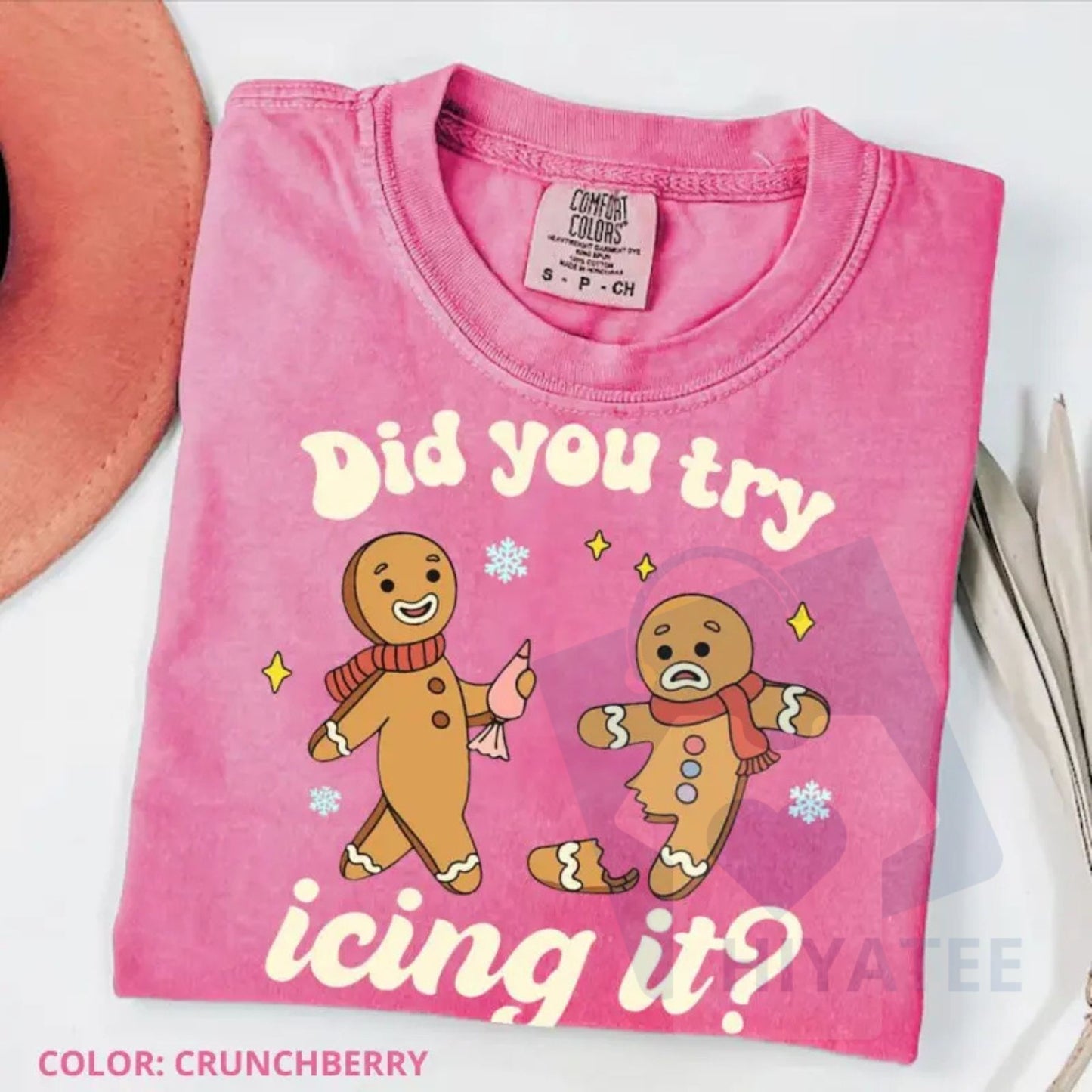 Comfort Colors "Try Icing It" Funny Christmas Shirt - Hiyatee
