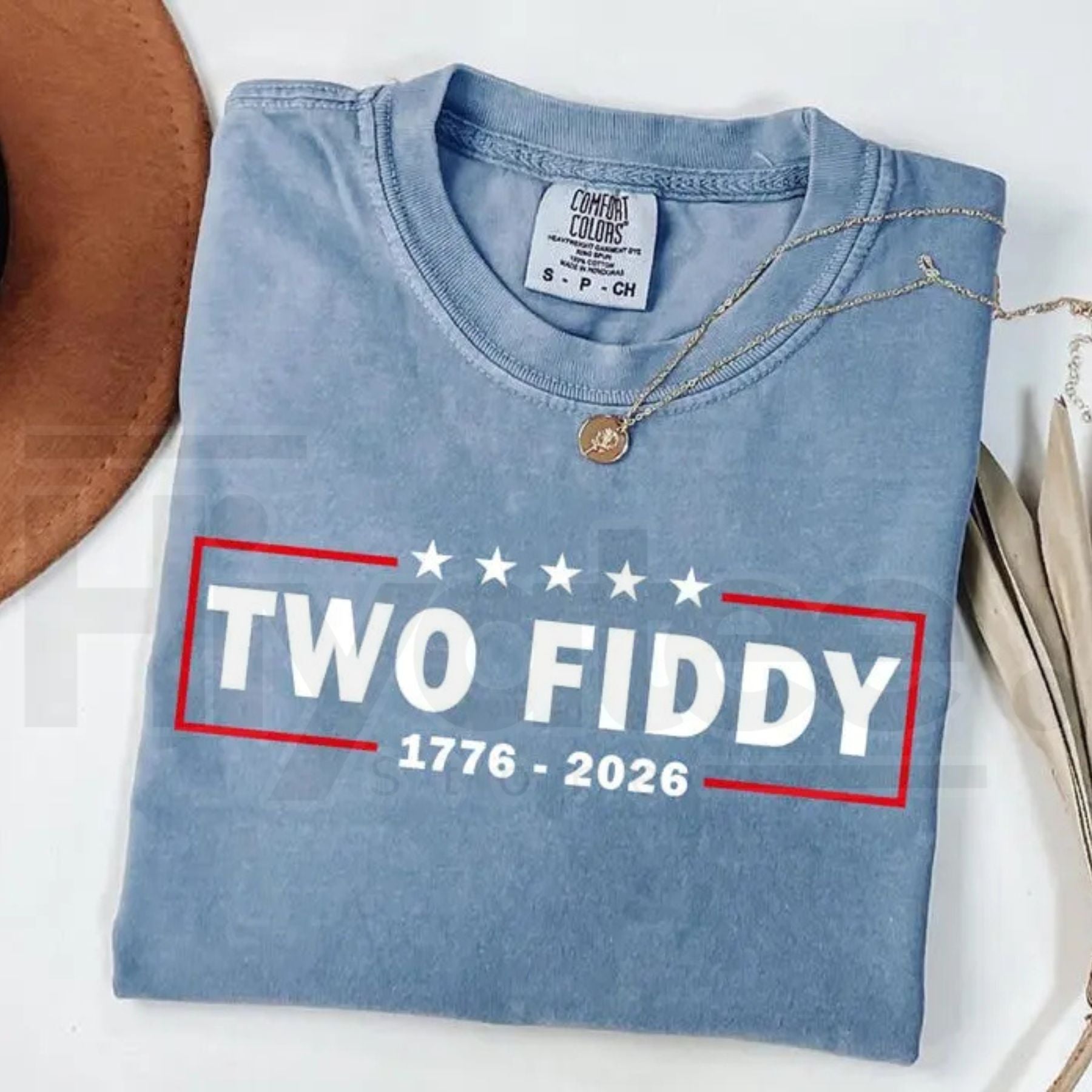 Comfort Colors Two Fiddy Shirt – USA 250 Years Funny Patriotic Tee, Retro 1776 2026 Independence Day Gift - Hiyatee