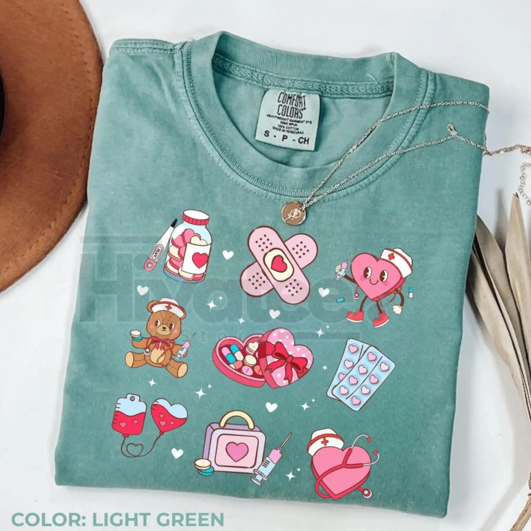 Comfort Colors Valentine’s Day Nurse Shirt – Cute XOXO Nursing Heart Tee - Hiyatee