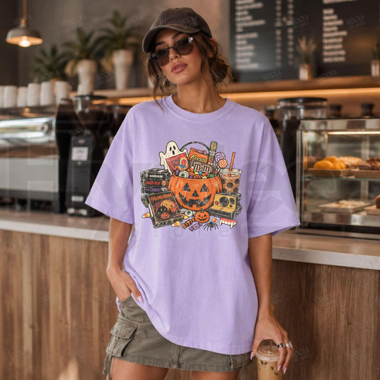 Comfort Colors Vintage 90s Halloween VHS T-Shirt – Retro Trick Or Treat Tee - Hiyatee