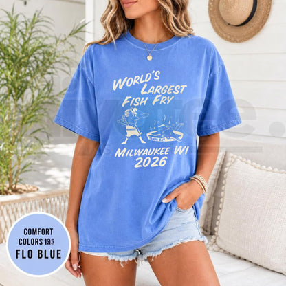 Comfort Colors World's Largest Fish Fry T-Shirt – Milwaukee Baseball Graphic Tee - Hiyatee