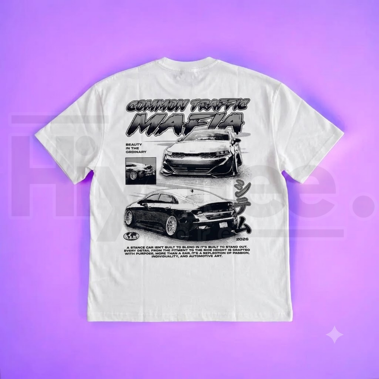 Common Traffic Mafia “ChromieK5” Tee – Streetwear Automotive Graphic Shirt - Hiyatee