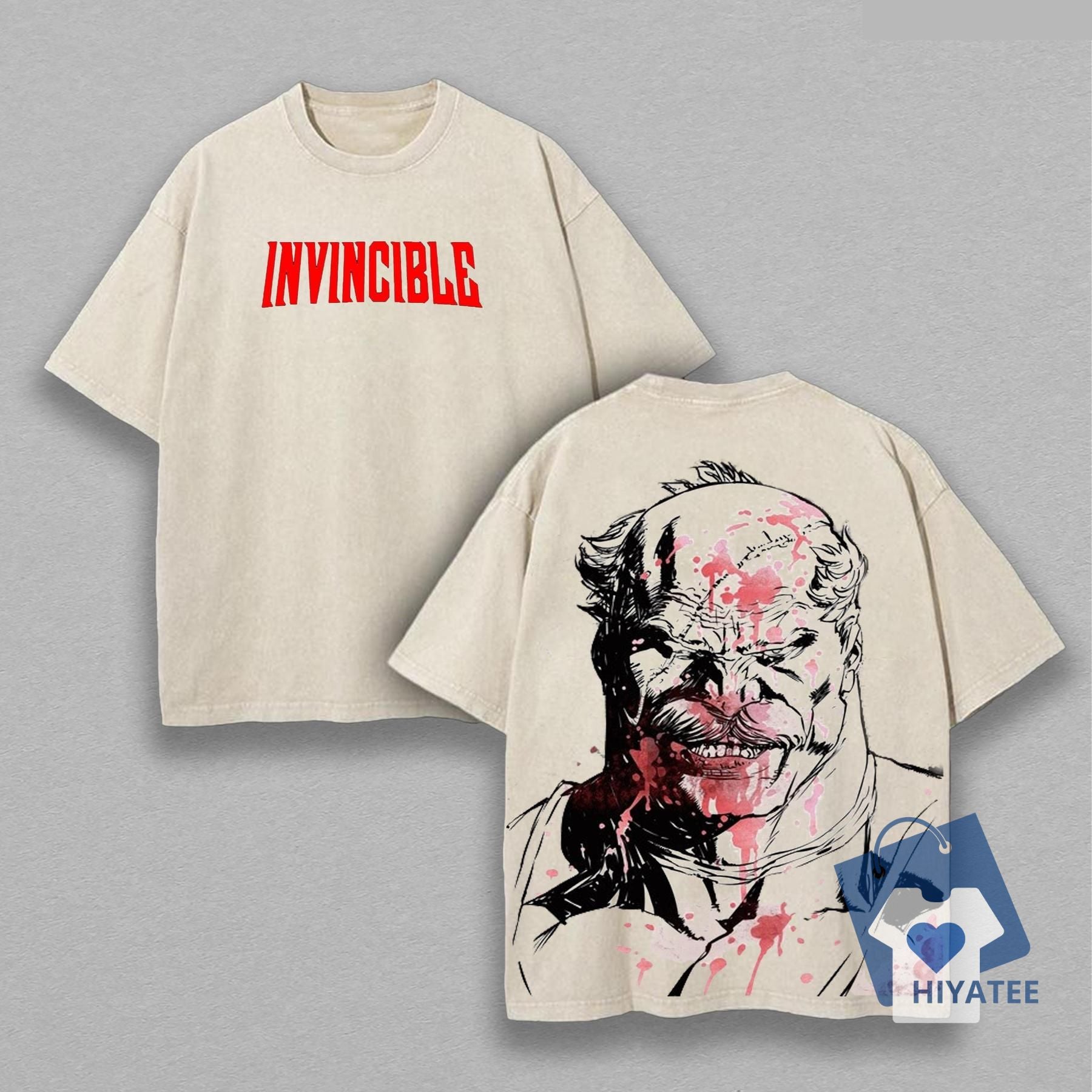 Conquest Invincible Vintage Anime Tee – Double Printed Oversized Heavyweight T-Shirt-Hiyatee
