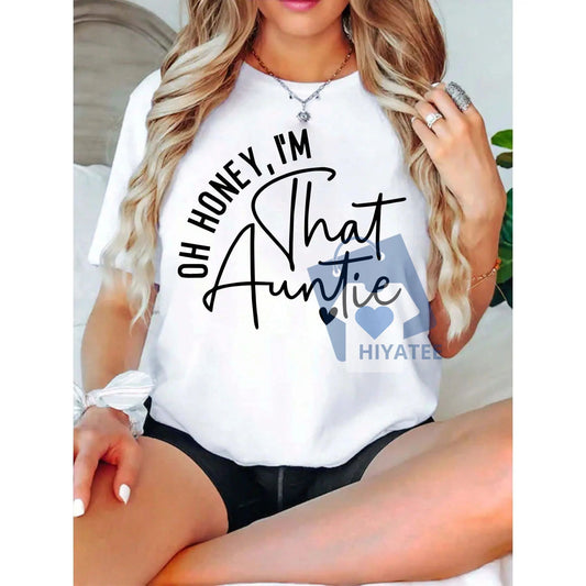 Cool Auntie T-Shirt – Adorable Tee with Fun-Loving Quote for the Caring Aunt-Hiyatee