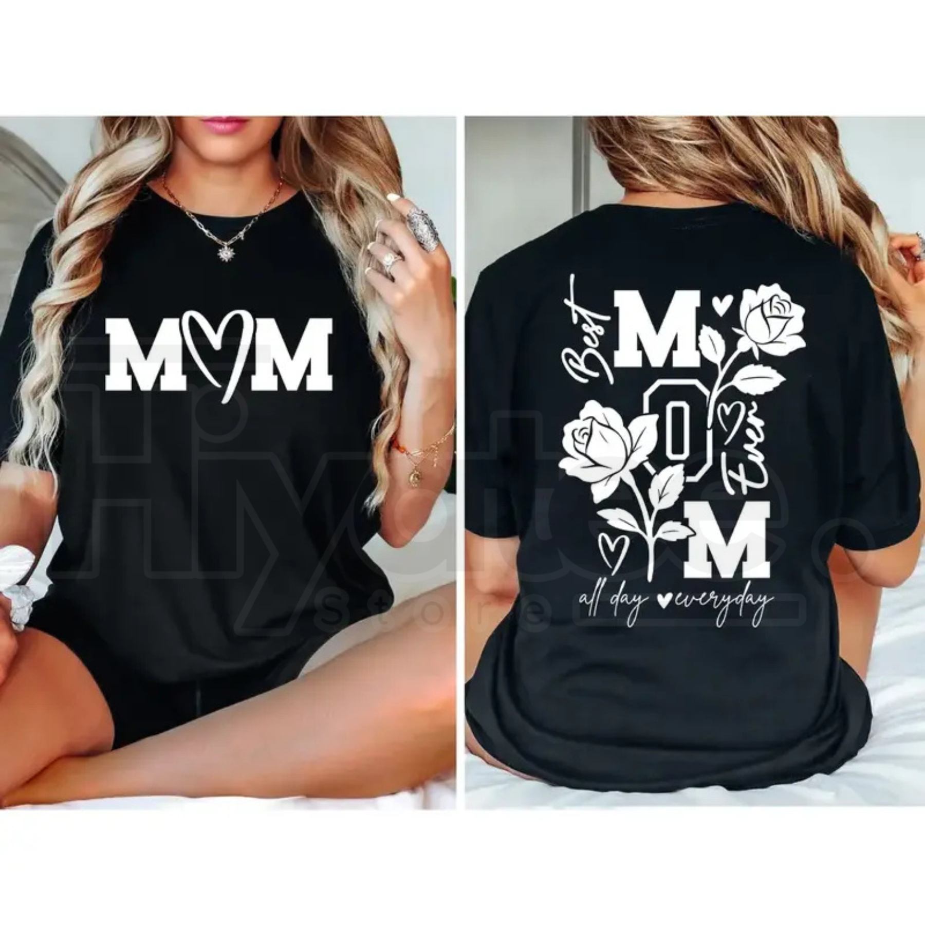 "Cool Mom Club" Double-Sided – Oversized Heavyweight Cotton Mom Top - Hiyatee