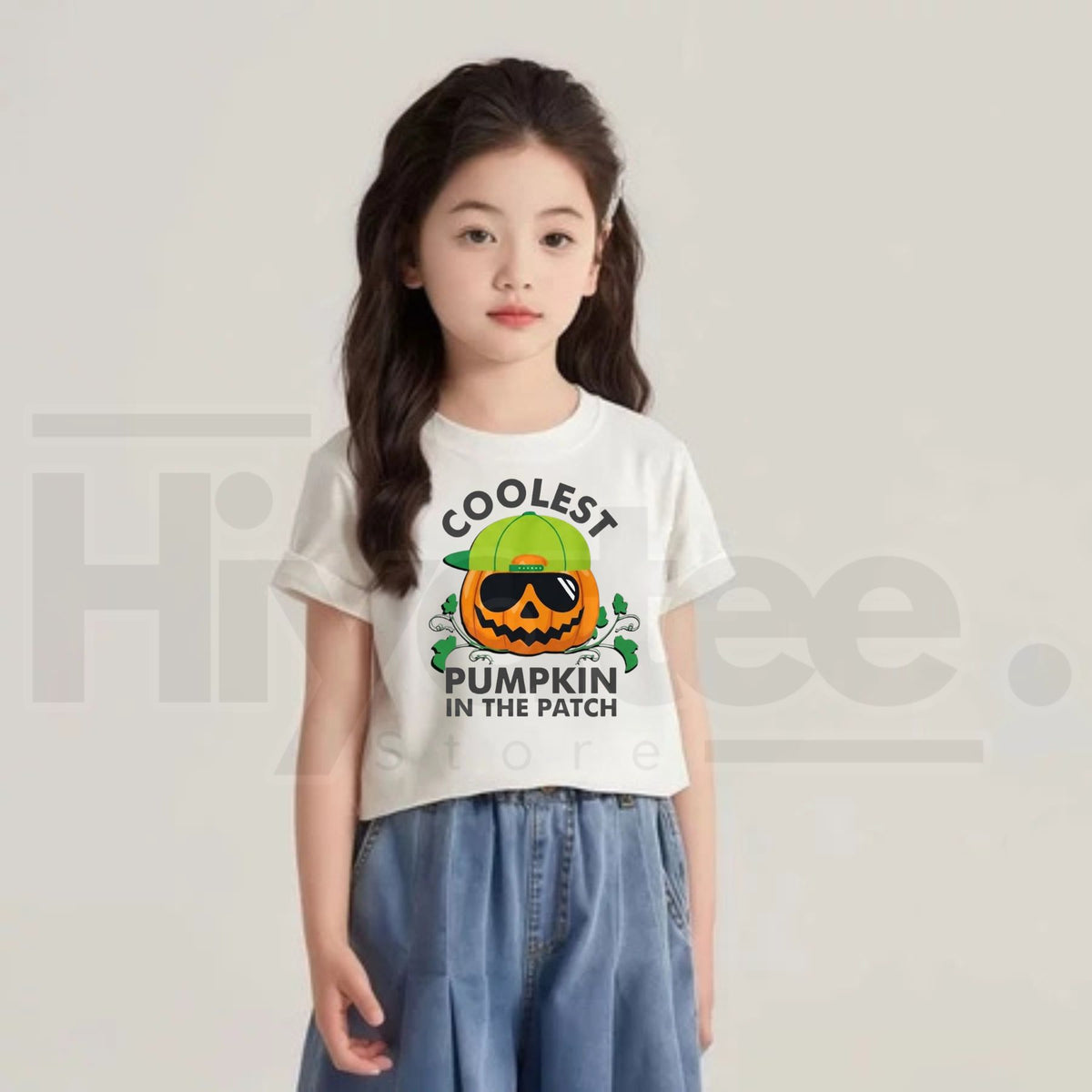 Coolest Pumpkin in the Patch T-Shirt | Funny Kids Halloween Graphic Tee - Hiyatee