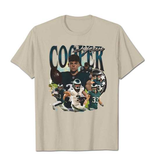 Cooper DeJean T-Shirts Graphic Tee  Vintage  Football Streetwear Cotton Unisex ,  Perfect Gift for Football Fans- Hiyatee