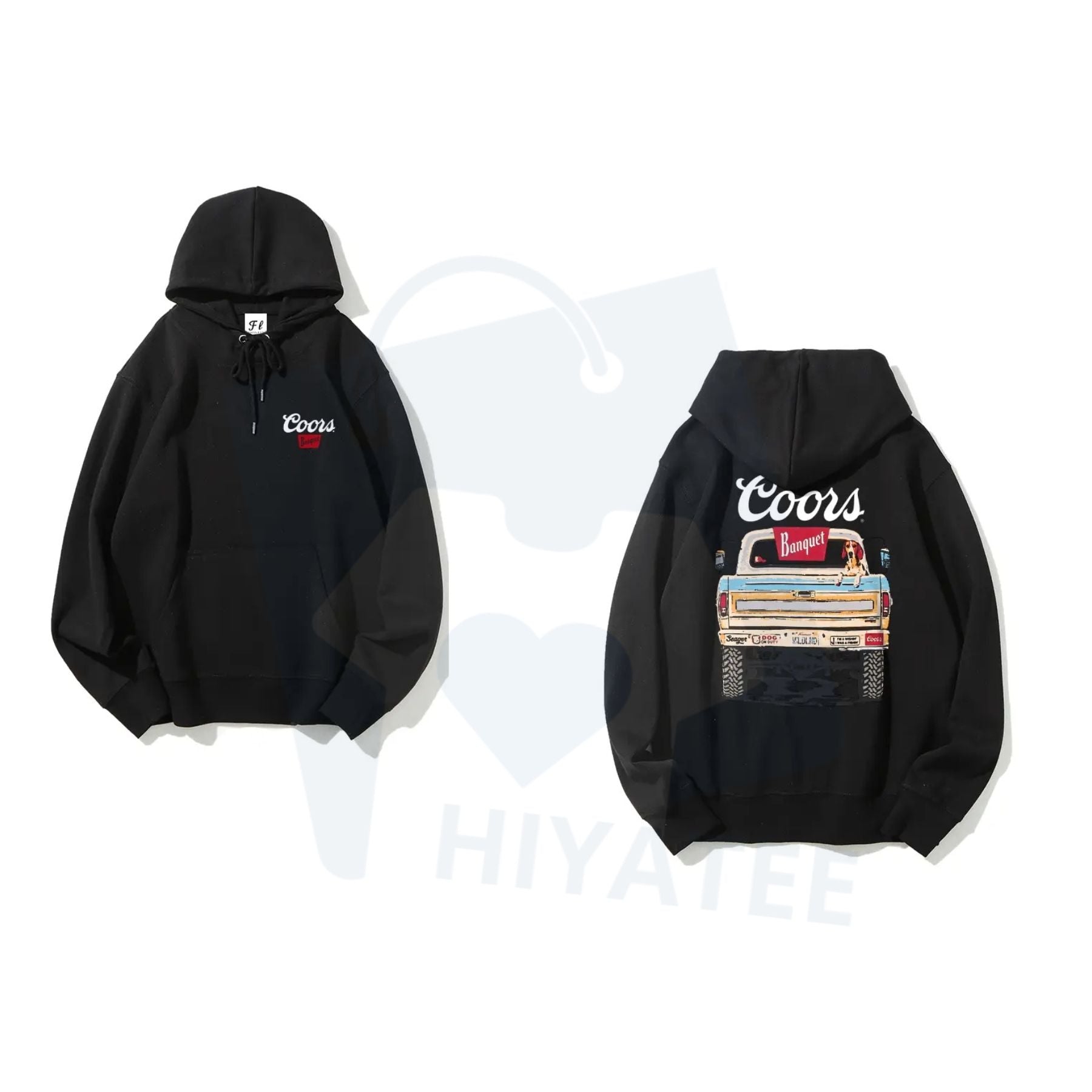 Coors Banquet Retro Truck Hoodie – Country Western Style - Hiyatee