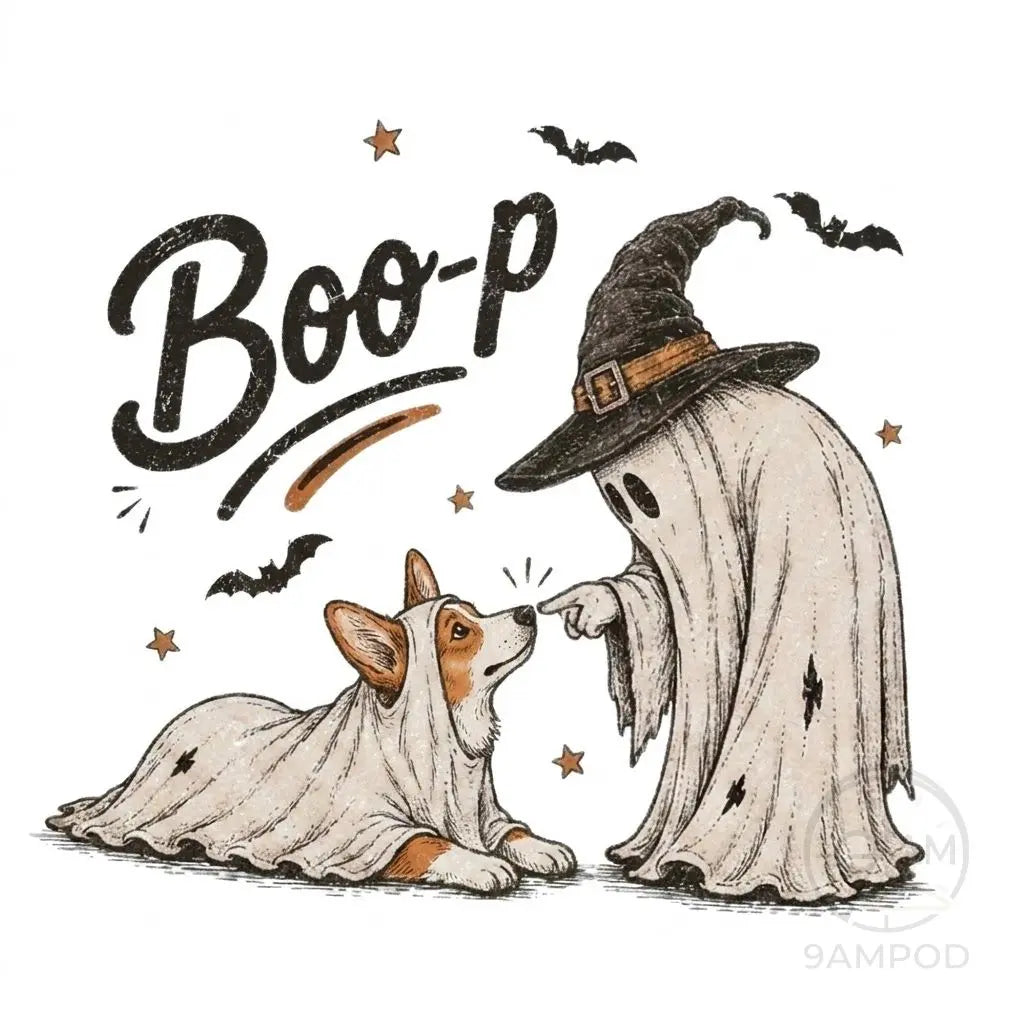Funny Halloween Dog Mom Boo-p Ghost Dog Comfort Colors Tee