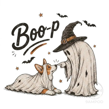 Funny Halloween Dog Mom Boo-p Ghost Dog Comfort Colors Tee