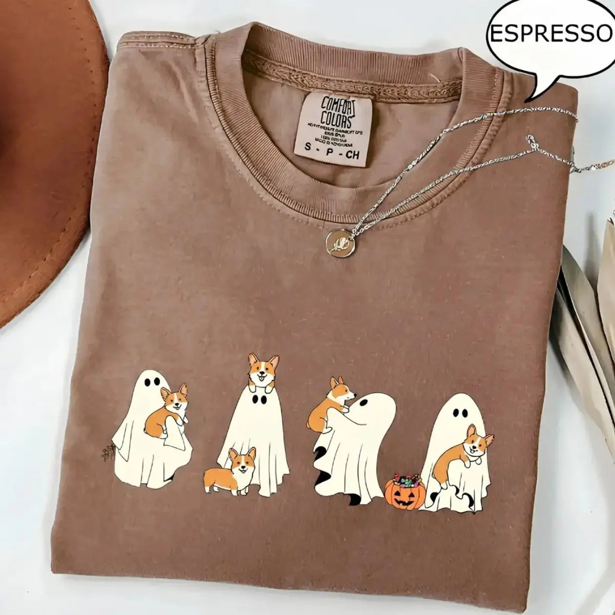 Comfort Colors Custom Dog Halloween Shirt Ghost Boba Tea Funny Dog Gift Tee