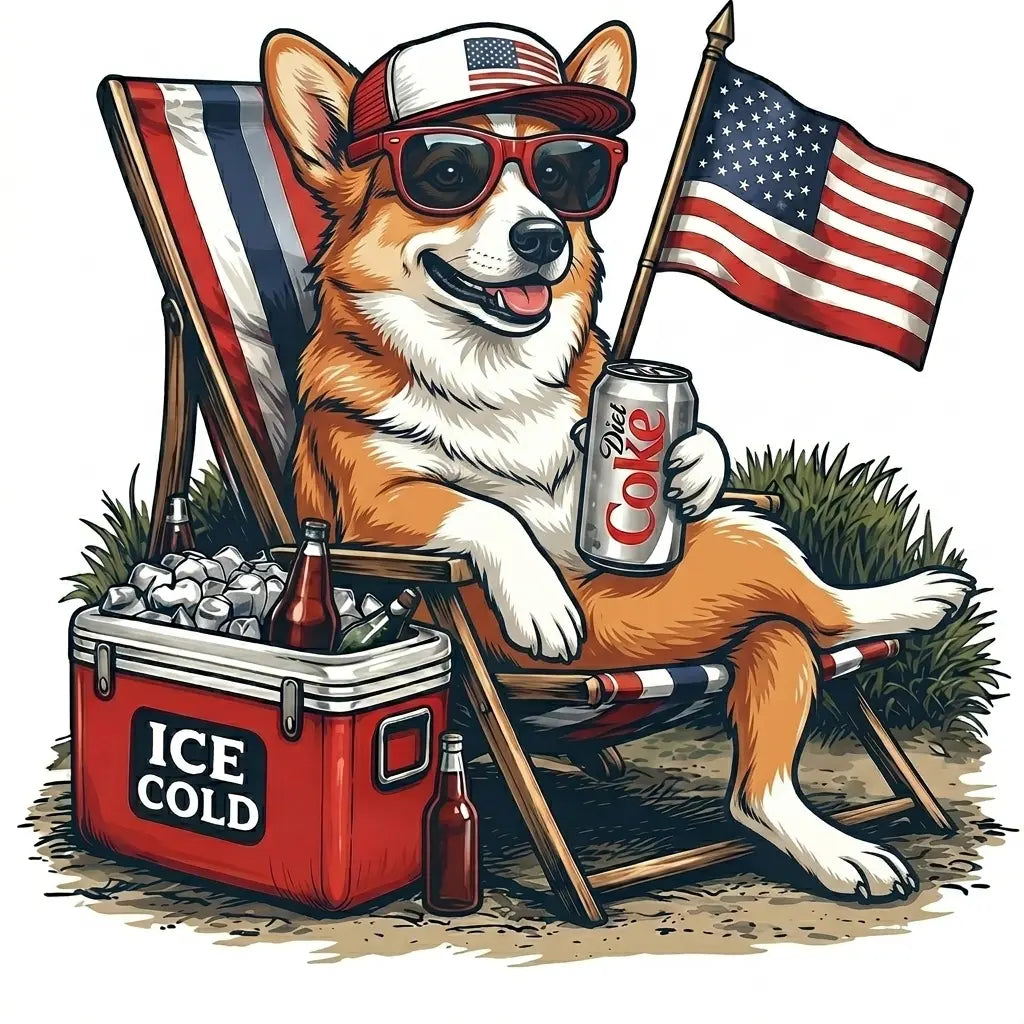 Comfort Colors® Funny 4th of July Dog Shirt – Retro Labrador Diet Coke Patriotic Tee