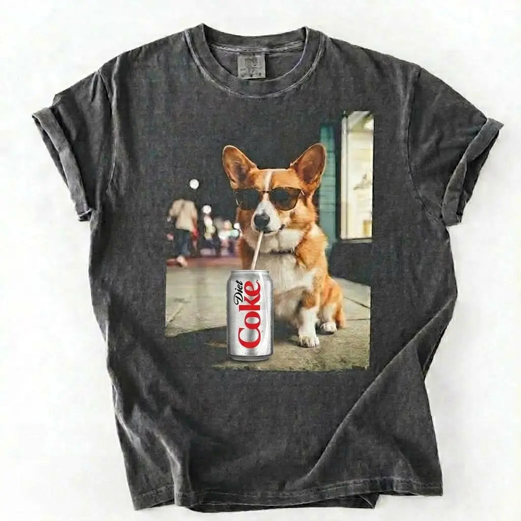 Comfort Colors Dog & Diet Coke Shirt – Funny Custom Dog Breed Tee