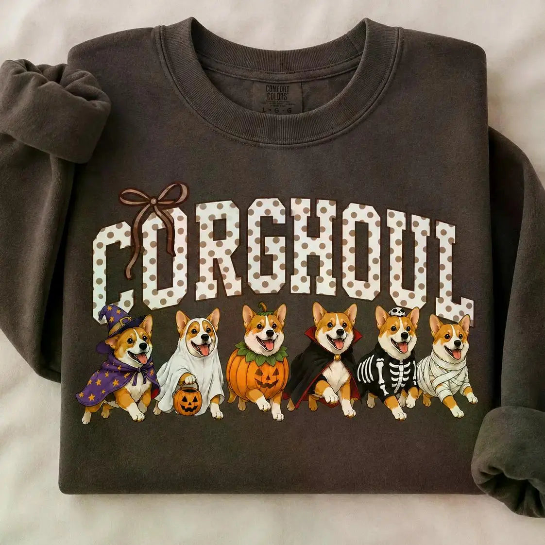 Dark Chocolate 30+ Halloween Dog Breeds Sweatshirt – Spooky Season Dog Mom Crewneck, Cozy Autumn Dog Lover Pullover