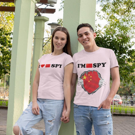 Couple Valentine's Day Shirts, Matching Couple T-Shirts, Saying Goodbye to my chinese spy , i love my chinese spy , i'm your personal chinese spy shirt