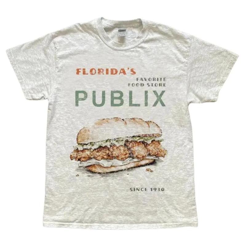 Cozy Publix Shirt, Pub Sub Vintage Style Shirt, Publix Sub Fans, Floridas Favorite Grocery Store, Florida Supermarket Menswear Top Underwear Tshirt Streetwear T-Shirt