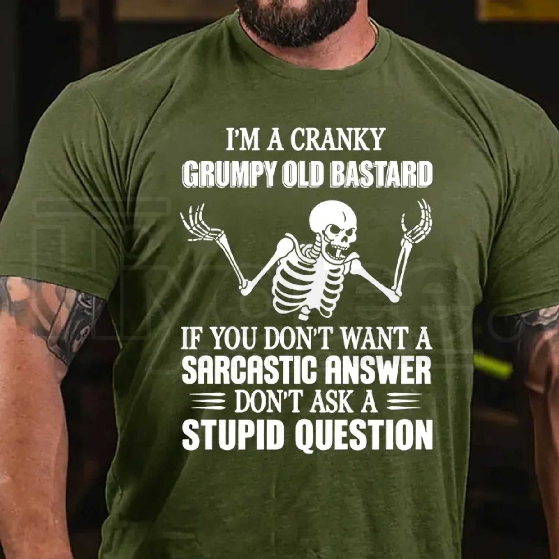 Cranky Grumpy Old Bastard Funny Sarcastic T-Shirt – Men's Graphic Tee - Hiyatee