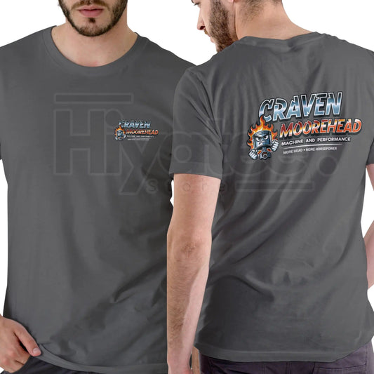 "Craven Moorehead Machine & Performance" Funny T-Shirt – Unisex Cotton Humor Tee - Hiyatee