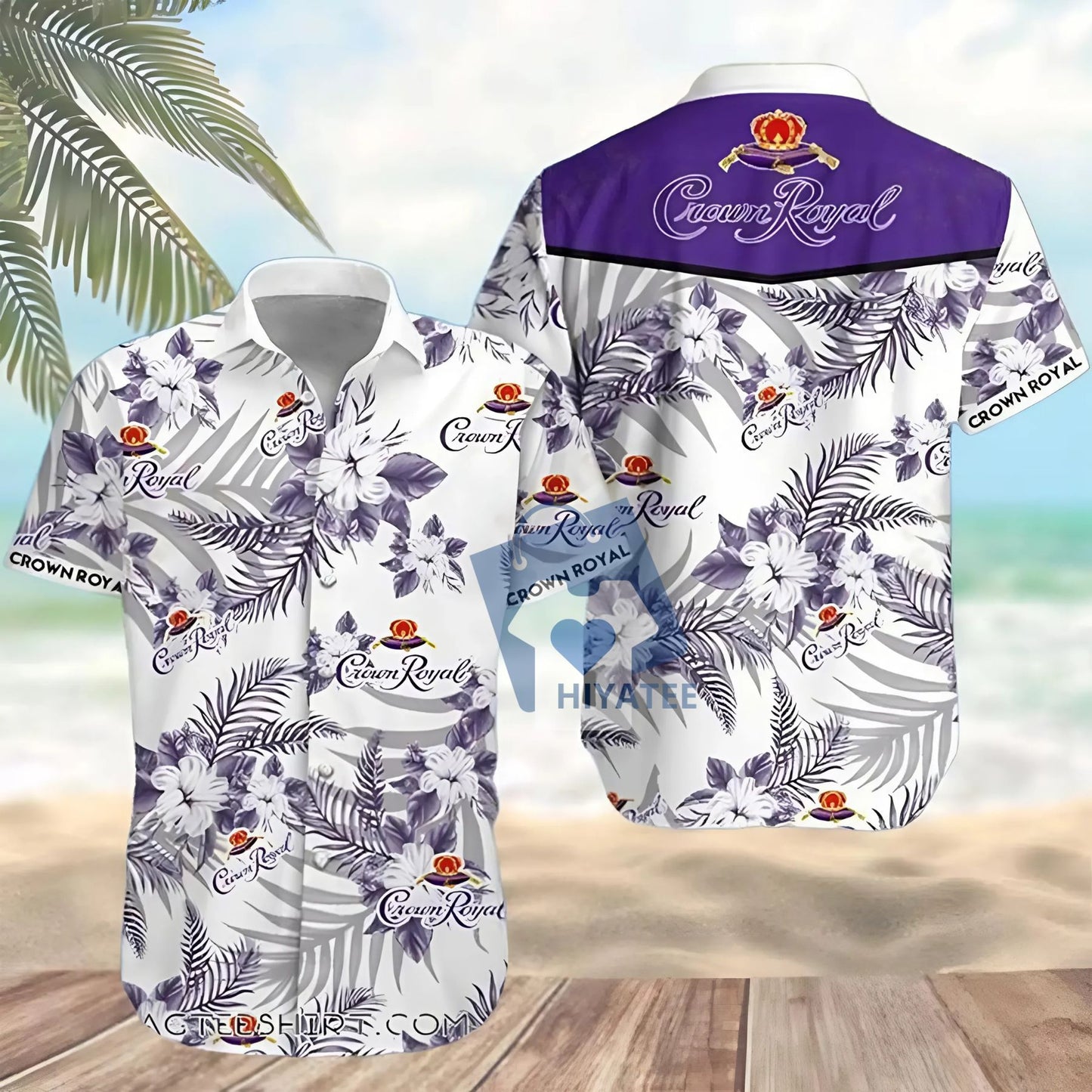Crown Royal Hawaiian Shirt – Men’s Summer Button-Down Beach Shirt-Hiyatee