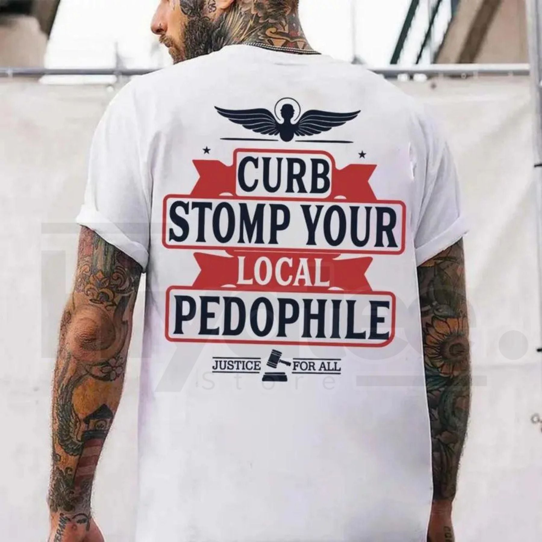 "Curb Stomp" Anti-Predator Graphic Tee – Bold Statement Streetwear - Hiyatee