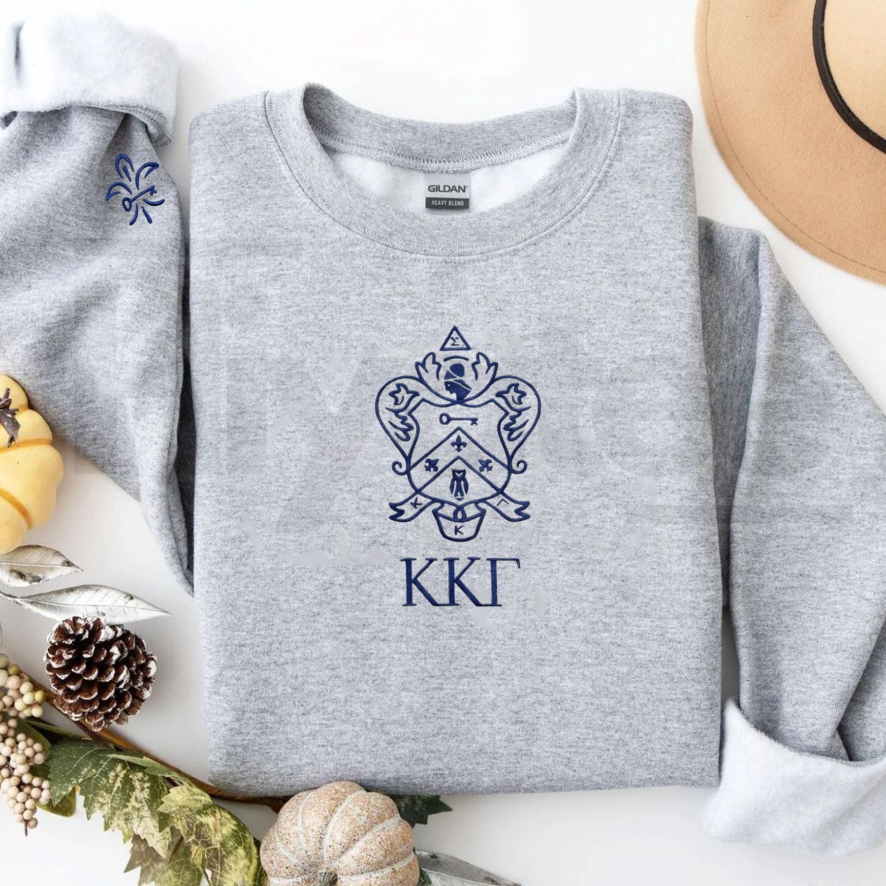 Custom Embroidered Sorority Sweatshirt – Elevated Greek Life Apparel & Sisterhood Gift - Hiyatee