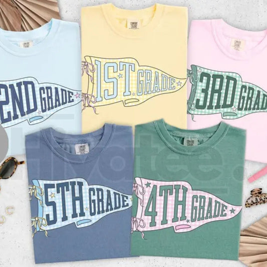 Custom Teacher Team Shirts Comfort Colors – Back to School Grade Level Tees, Personalized First Second Third Fourth Fifth Grade Teacher Gift - Hiyatee