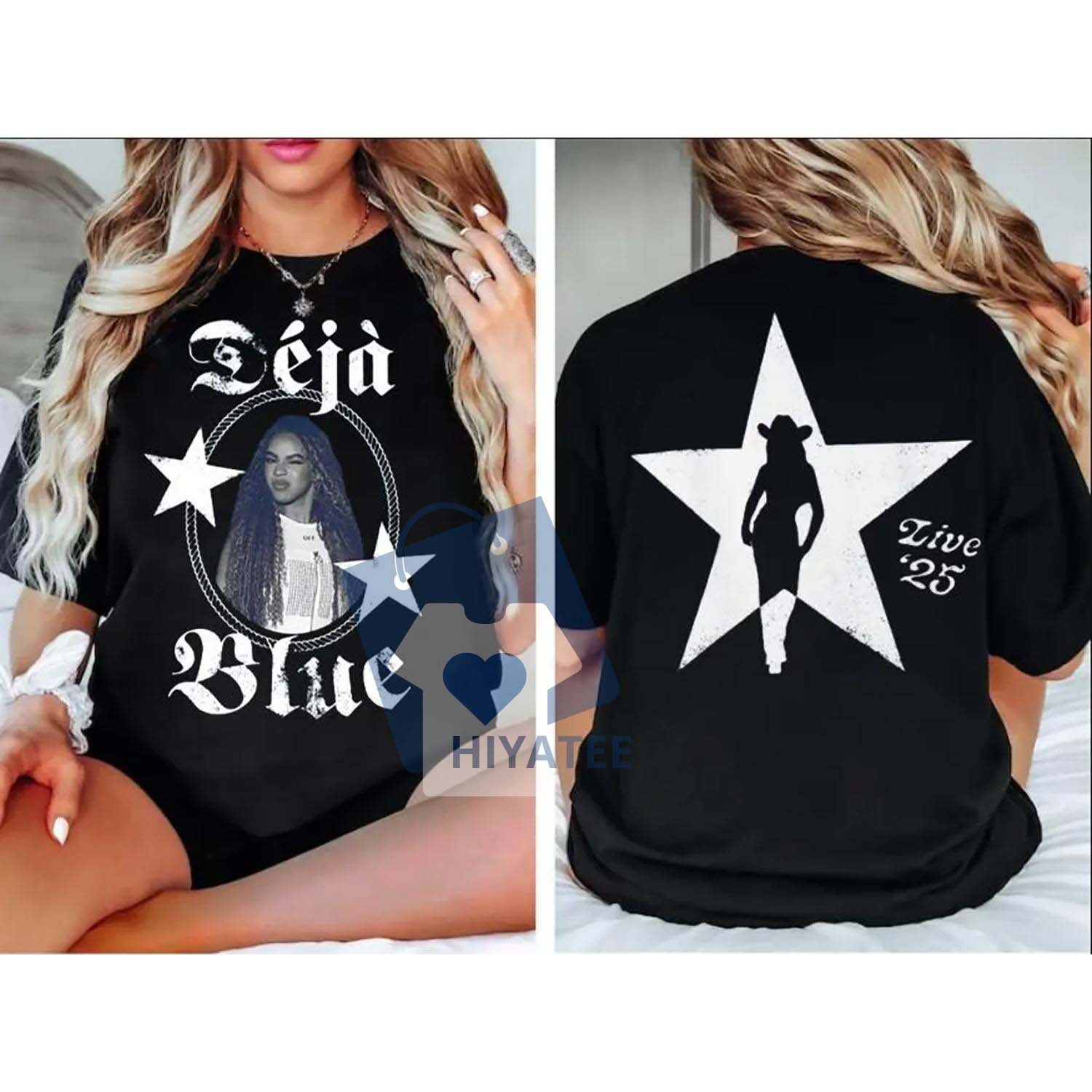 Déjà Blue Cowboy Tour Vintage Graphic T-Shirt-Hiyatee