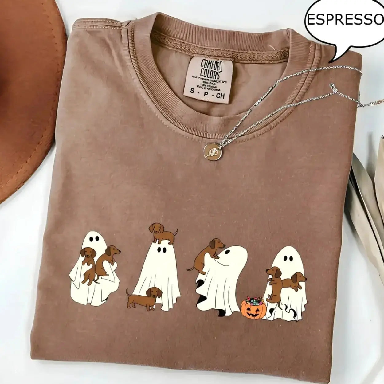 Comfort Colors Custom Dog Halloween Shirt Ghost Boba Tea Funny Dog Gift Tee