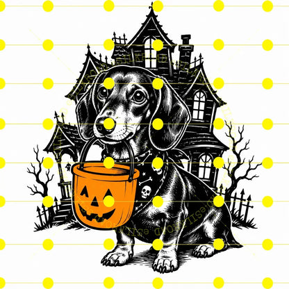 Comfort Colors 50 Dog Breeds Halloween T-Shirt Moss Pumpkin Candy Bucket Tee