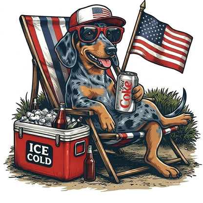 Comfort Colors® Funny 4th of July Dog Shirt – Retro Labrador Diet Coke Patriotic Tee