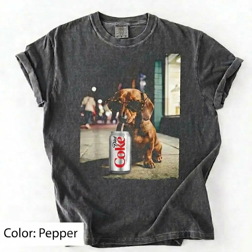 Comfort Colors Dog & Diet Coke Shirt – Funny Custom Dog Breed Tee