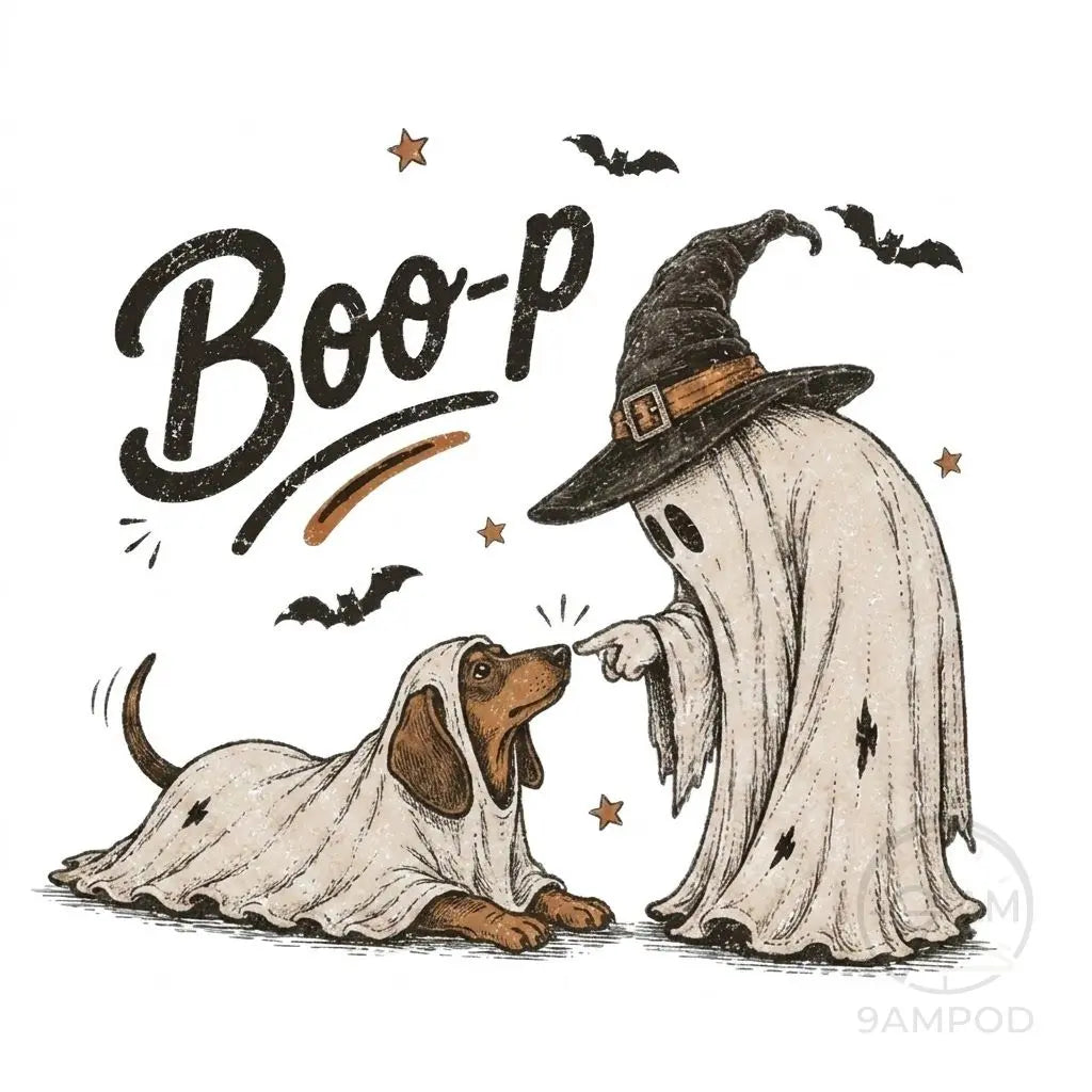 Funny Halloween Dog Mom Boo-p Ghost Dog Comfort Colors Tee