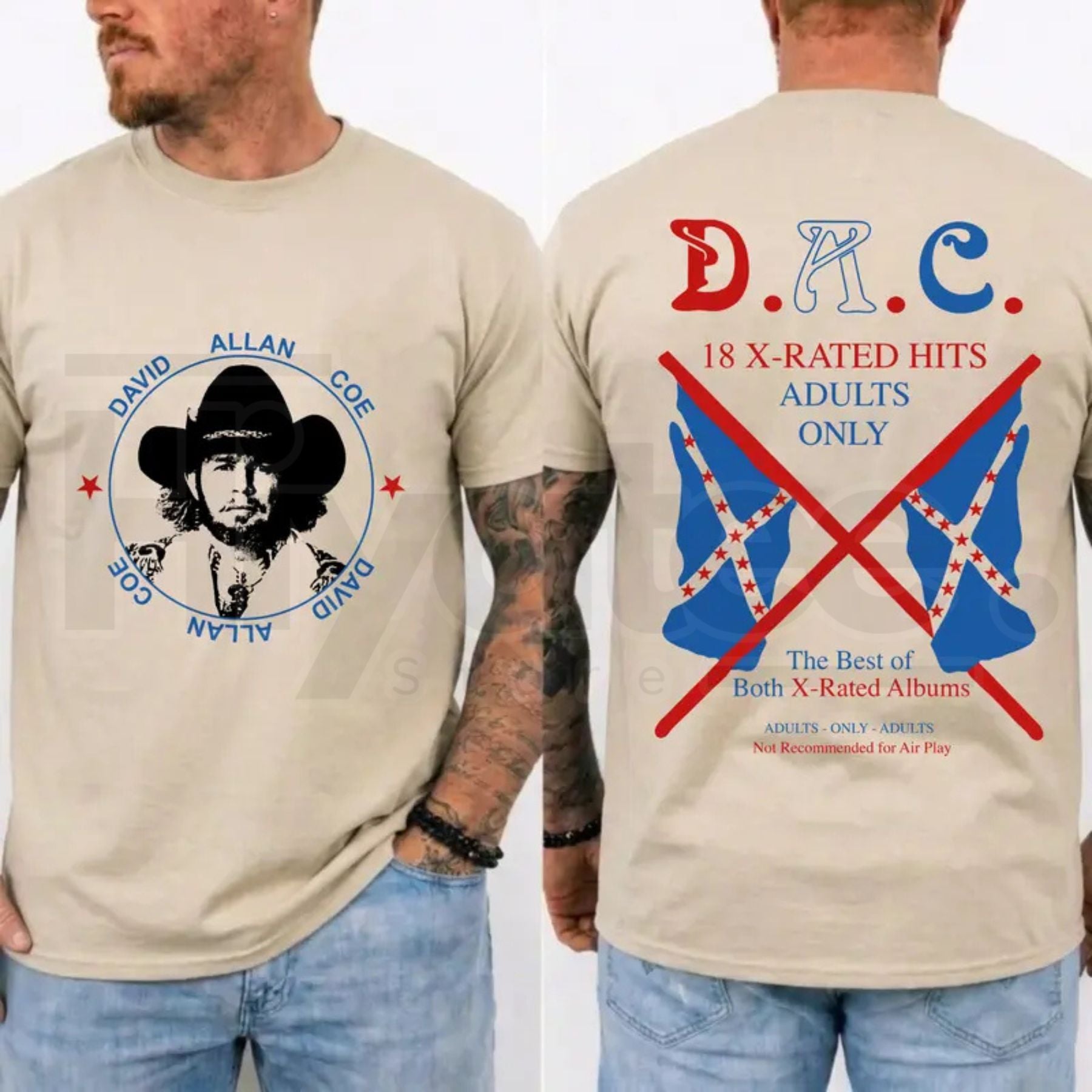 David Allan Coe T-Shirt – Outlaw Country Music Vintage Graphic Tee - Hiyatee