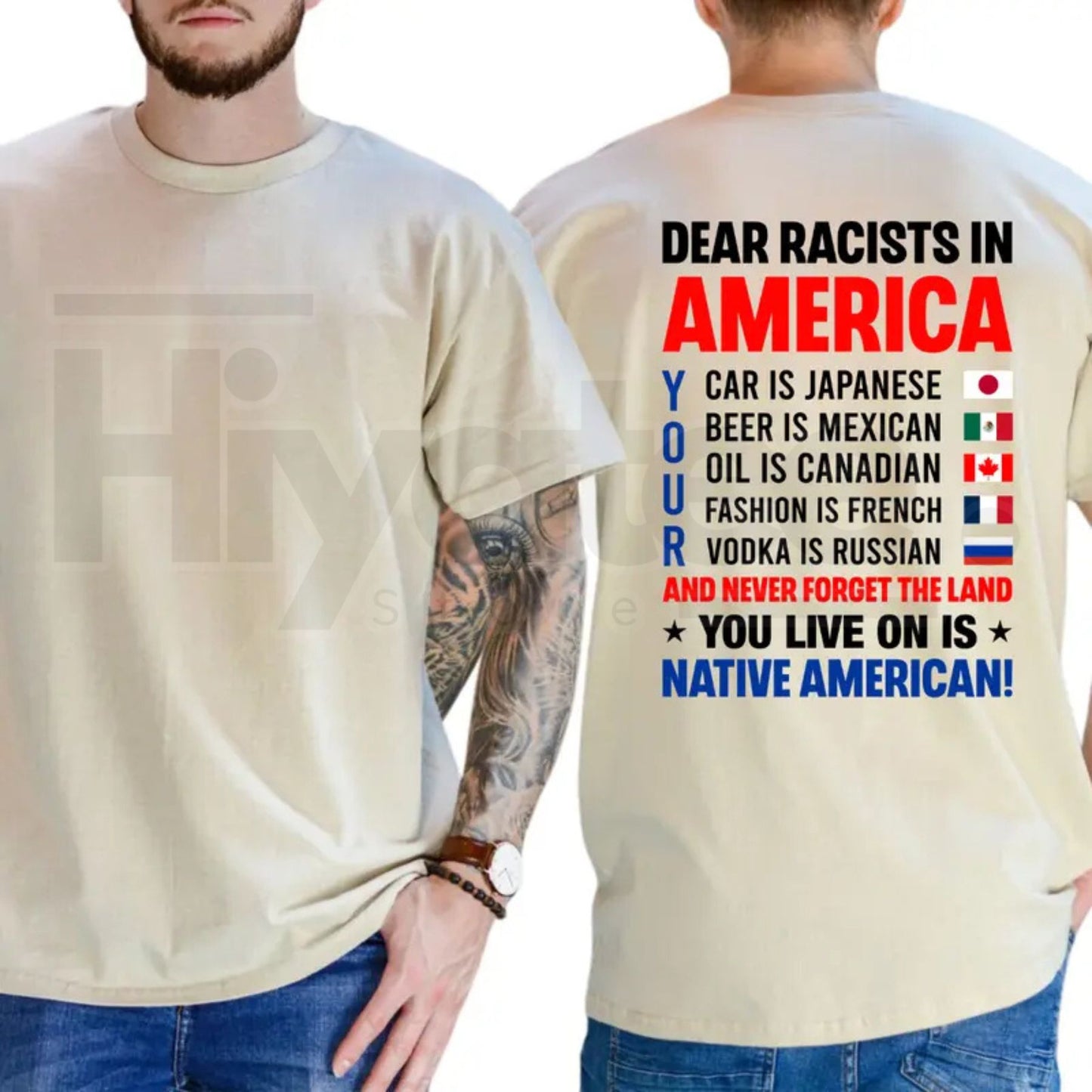 Dear Racists In America T-Shirt – Funny Political Liberal Democrat Tee - Hiyatee