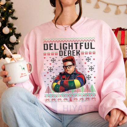 Delightful Derek Christmas Shirt: Funny Movie Quote Holiday Tee, Trending Comedy Fan Apparel, Unisex Gift - Hiyatee