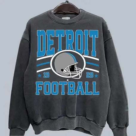 Vintage Team Football Oversized 90s Dark Heather Sweatshirt Retro Sport Tee