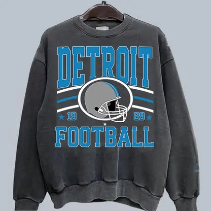 Vintage Team Football Oversized 90s Dark Heather Sweatshirt Retro Sport Tee