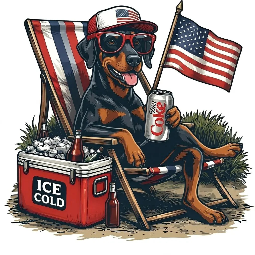Comfort Colors® Funny 4th of July Dog Shirt – Retro Labrador Diet Coke Patriotic Tee