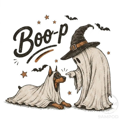 Funny Halloween Dog Mom Boo-p Ghost Dog Comfort Colors Tee