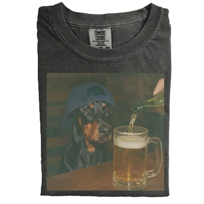 Comfort Colors 50+ Dog Breeds Available Beer Shirt – Vintage 90s Funny Edgy Dog Meme Tee, Unisex Casual Streetwear Gift