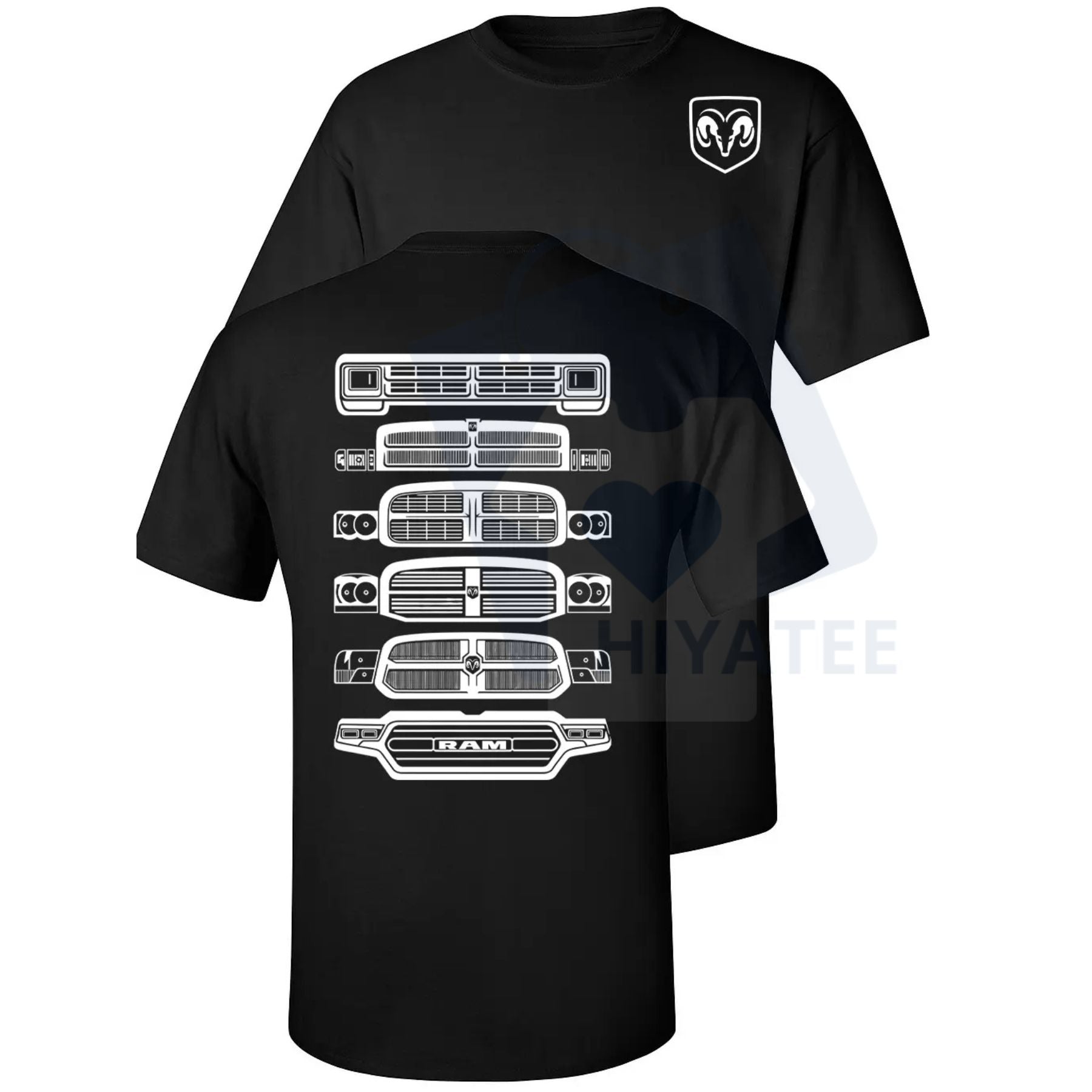 Dodge Ram Evolution Grille T-Shirt – Truck Heritage & Mopar Fan Graphic Tee - Hiyatee