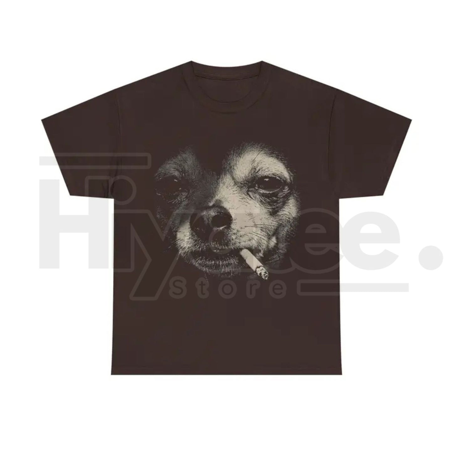 "Dog Smocking" – Funny Retro Meme Dog Streetwear Graphic Top - Hiyatee