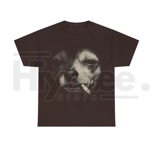 "Dog Smocking" – Funny Retro Meme Dog Streetwear Graphic Top - Hiyatee