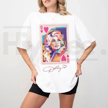 Dolly Parton Queen Of Hearts T Shirt – Vintage Country Music Tee - Hiyatee