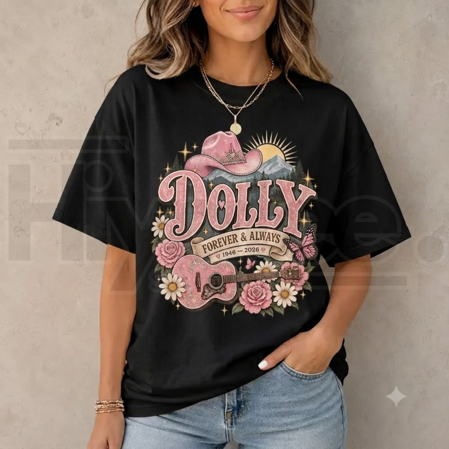 Dolly Parton Tribute T-Shirt – Queen of Country Music Graphic Tee, Classic Vintage Style Shirt for Country Fans - Hiyatee