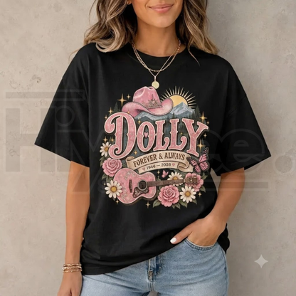 Dolly Parton Tribute T-Shirt – Queen of Country Music Graphic Tee, Classic Vintage Style Shirt for Country Fans - Hiyatee